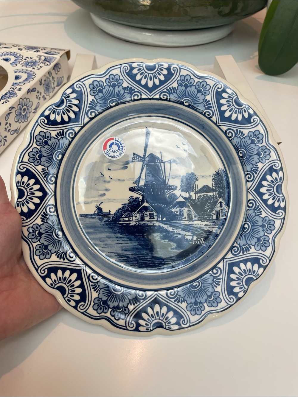 *NIB* Delft | Hand Painted Holland Windmill Plate